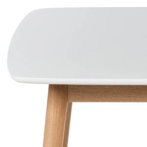 Table Bjelland Partiellement en chêne massif - Chêne / Blanc - 150 x 80cm