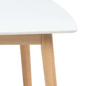 Table Bjelland Chêne partiellement massif - Blanc - 180 x 90 cm