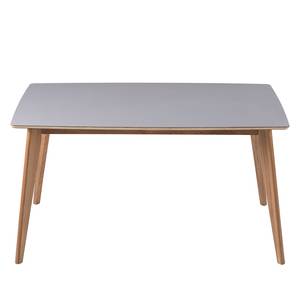 Eettafel Clochau deels massief essenhout - grijs/essenhout - 140x80cm - 140x80cm