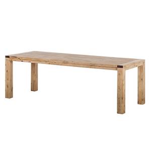 Table Alenja (extractible) Bois d'acacia brossé - Coulisse métallique d'un côté