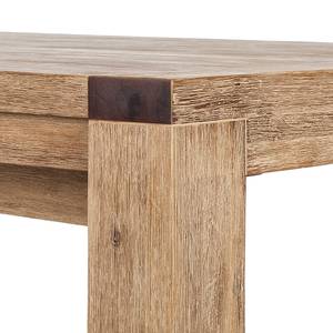 Table Alenja (extractible) Bois d'acacia brossé - Coulisse métallique d'un côté