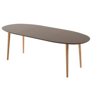 Table extensible Dalila Hêtre partiellement massif Marron - 140 x 90 cm