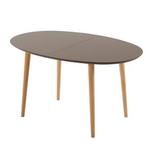 Table extensible Dalila Hêtre partiellement massif Marron - 140 x 90 cm