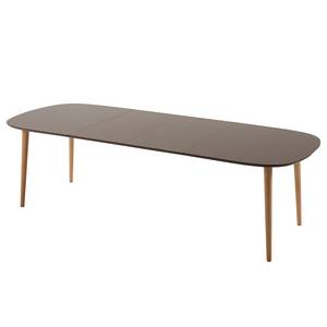 Table extensible Dalila Hêtre partiellement massif Marron - 160 x 100 cm