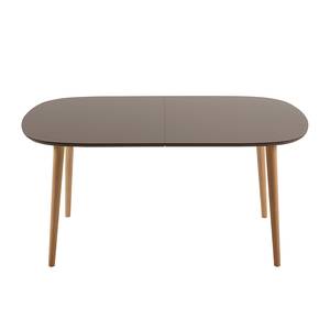 Table extensible Dalila Hêtre partiellement massif Marron - 160 x 100 cm