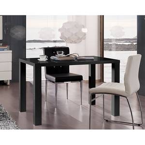 Table Daryn Verre noir brillant