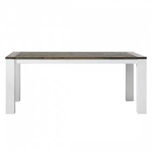 Eettafel Deaumain deels massief acaciahout - wit - 160x100cm