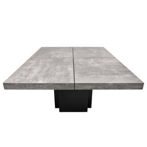 Table Detroit II Imitation béton / Noir mat