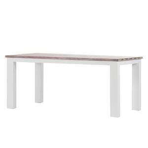 Table Doral Acacia massif - Marron / Blanc