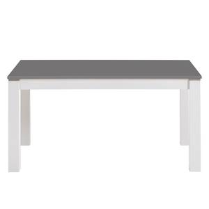 Table Driva Bouleau massif - Blanc / Gris - 140 x 85 cm