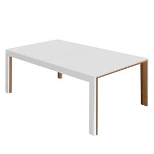 Table Ellendale (avec rallonge) Partiellement en frêne massif / Fer - Blanc / Chêne