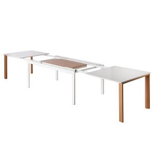 Table Ellendale (avec rallonge) Partiellement en frêne massif / Fer - Blanc / Chêne