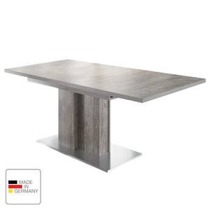 Eettafel Entremont (met uitschuiffunctie Bruin - Grijs - Plaatmateriaal - 160 x 76 x 90 cm