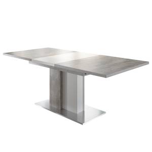 Eettafel Entremont (met uitschuiffunctie Bruin - Grijs - Wit - Plaatmateriaal - 160 x 76 x 90 cm