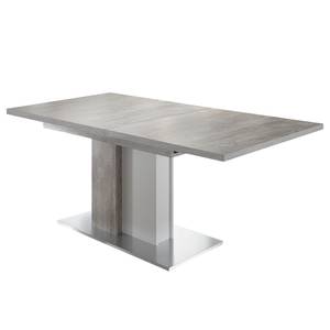 Table extensible Entremont Marron - Gris - Blanc - Bois manufacturé - 160 x 76 x 90 cm