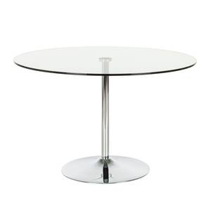 Table à  manger Enzo Avec plateau de verre et structure chromée