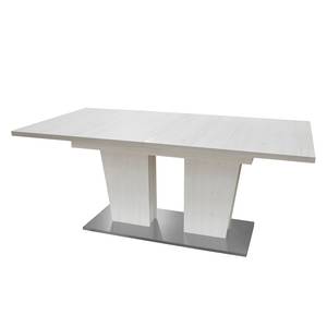Table extensible Ettal Blanc - Bois manufacturé - 190 x 76 x 90 cm