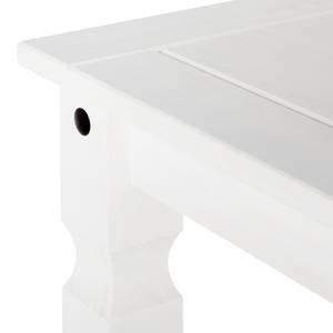 Tavolo da pranzo Finca Rustica Legno massello di pino - Bianco - 80 x 80 cm