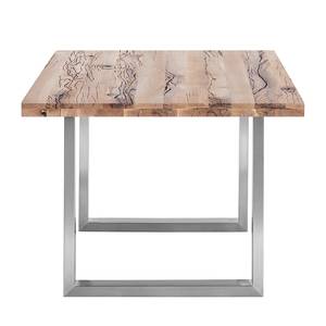 Table Gallipoli Chêne sauvage massif - Chêne sauvage - 180 x 100 cm - Acier inoxydable