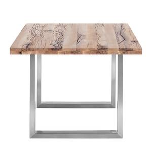 Eettafel Gallipoli massief wild eikenhout - Wild eikenhout - 220 x 100 cm - Roestvrij staal