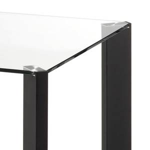 Table Gavoi Verre / Acier - Noir - 140 x 90 cm
