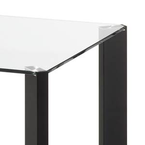 Table Gavoi Verre / Acier - Noir - 160 x 90 cm
