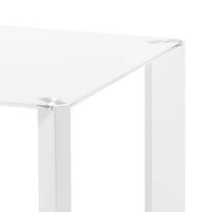Table Gavoi Verre / Acier - Verre blanc / Blanc - 160 x 90 cm