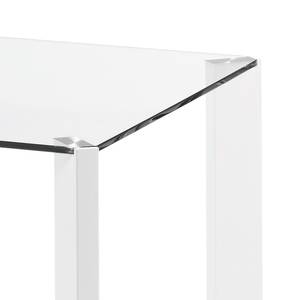 Table Gavoi Verre / Acier - Blanc - 160 x 90 cm