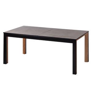 Eettafel Glenora (verlengbaar) betonnen look/zwart