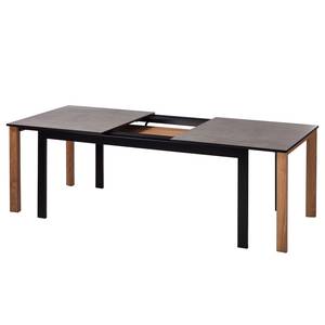 Table Glenora (avec rallone) Imitation béton / Noir