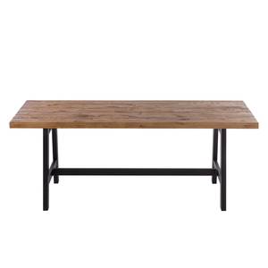 Eettafel Grasby oud pijnboomhout/metaal - donker pijnboomhout/zwart - 200 x 90 cm