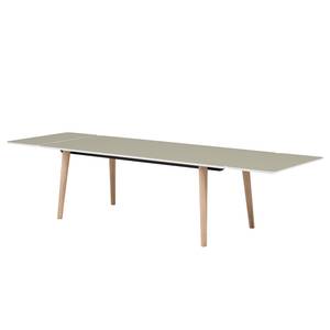 Eettafel Helvig I deels massief eikenhout - Eikenhout/grijs - 220x95cm