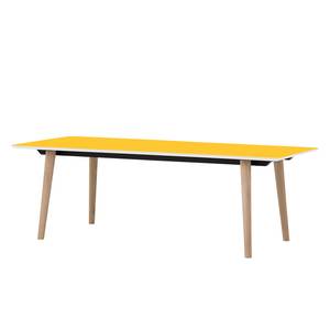 Table Helvig I Chêne partiellement massif - Jaune / Chêne - 170 x 95 cm