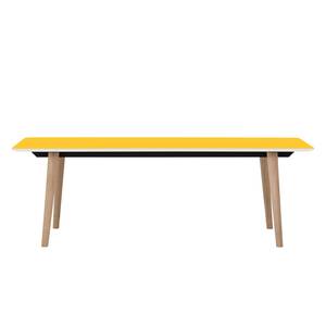 Table Helvig I Chêne partiellement massif - Jaune / Chêne - 170 x 95 cm
