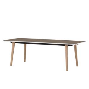 Table Helvig I Chêne partiellement massif - Taupe / Chêne - 170 x 95 cm