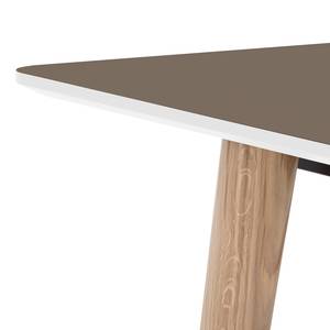 Table Helvig I Chêne partiellement massif - Taupe / Chêne - 220 x 95 cm