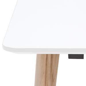 Table Helvig I Chêne partiellement massif - Blanc / Chêne - 170 x 95 cm