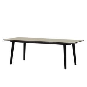 Eettafel Helvig II deels massief eikenhout - Grijs/zwart - 170 x 95 cm