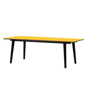 Table Helvig II Chêne partiellement massif - Jaune / Noir - 170 x 95 cm