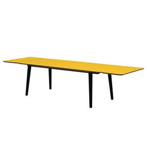 Table Helvig II Chêne partiellement massif - Jaune / Noir - 170 x 95 cm