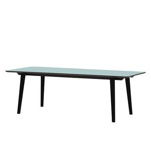 Table Helvig II Chêne partiellement massif - Bleu clair / Noir - 170 x 95 cm