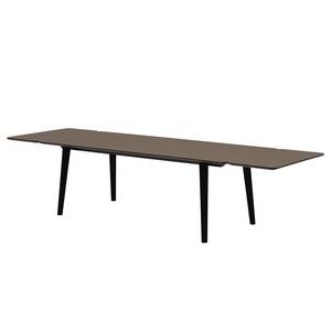 Table Helvig II Chêne partiellement massif - Taupe / Noir - 170 x 95 cm
