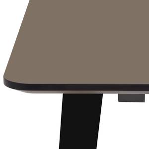 Table Helvig II Chêne partiellement massif - Taupe / Noir - 170 x 95 cm