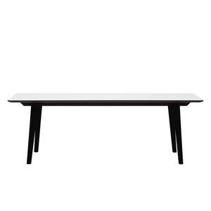 Table Helvig II Chêne partiellement massif - Blanc / Noir - 220 x 95 cm