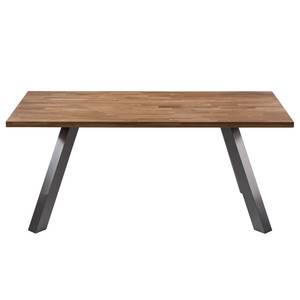 Eettafel Hennedal massief eikenhout/roestvrij staal