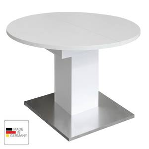 Eettafel Hoton (met uitschuiffunctie) Mat wit - Diameter: 104 cm