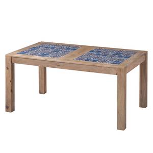 Table Ibiza Manguier massif / Céramique - Manguier / Bleu - 160 x 95 cm