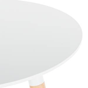 Table Jade Hêtre partiellement massif - Blanc / Hêtre