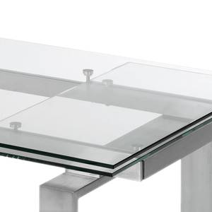 Table extensible Jesca Verre / Acier inoxydable