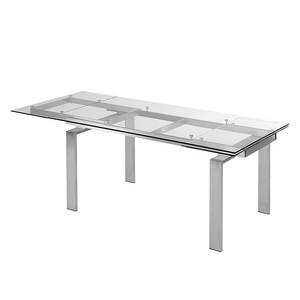 Table extensible Jesca Verre / Acier inoxydable